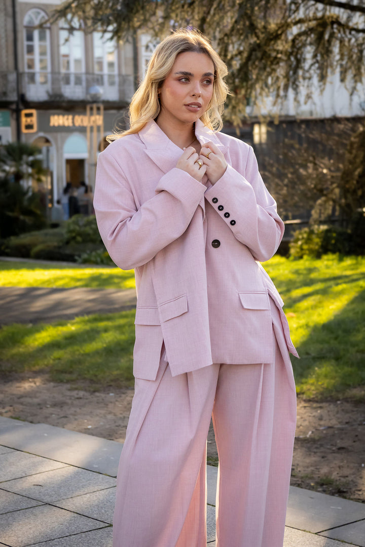 BLAZER ROSA SECO DE ALFAIATARIA PONTO CHIC