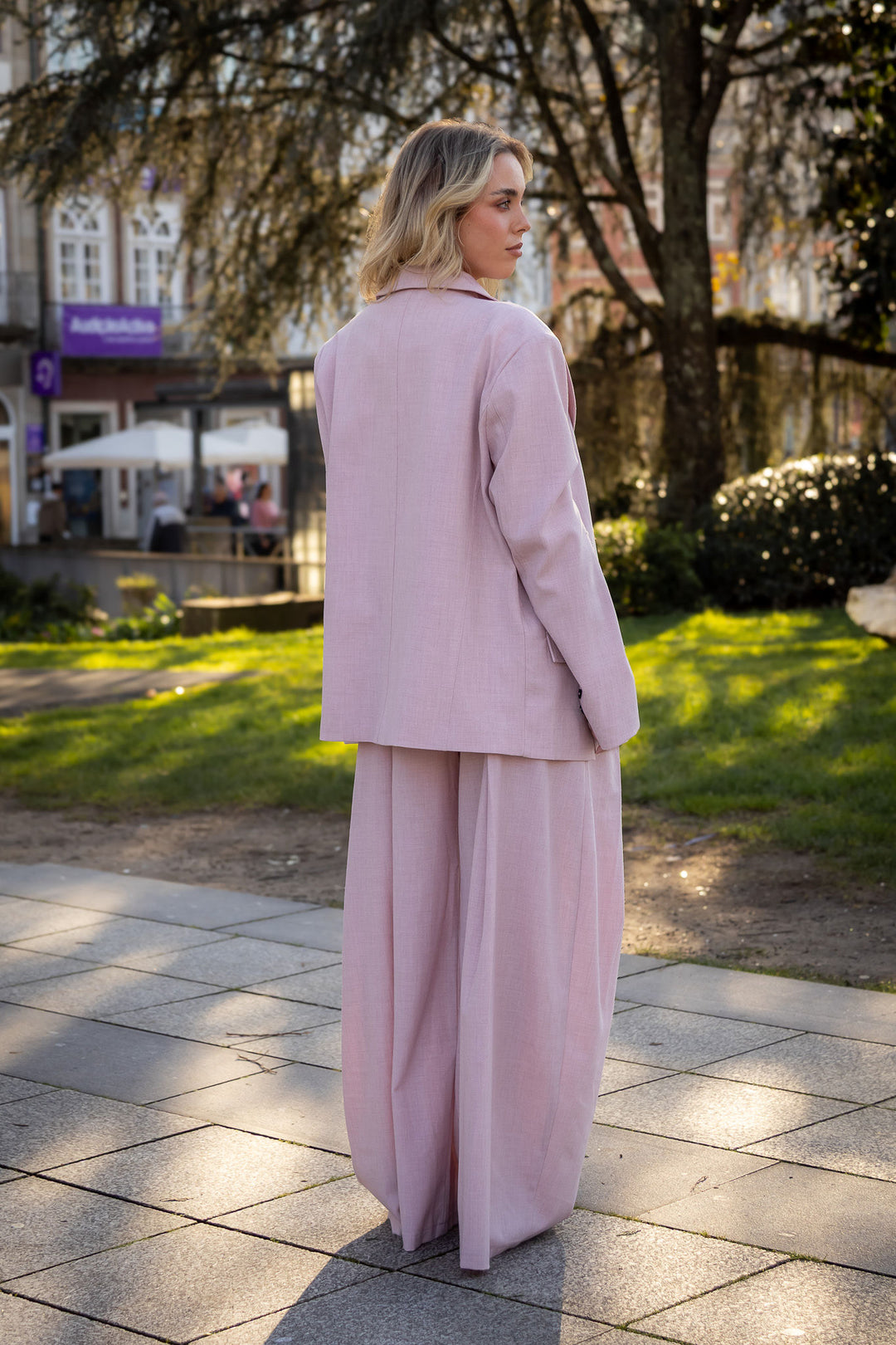 CALÇA ROSA SECO DE ALFAIATARIA PONTO CHIC