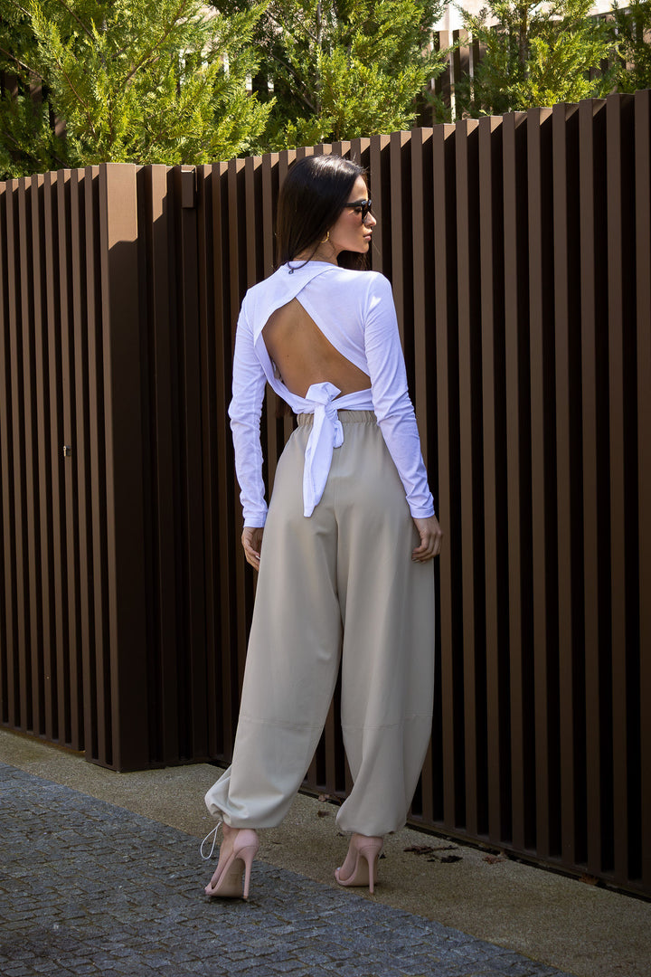 TOP BRANCO COM NÓ NAS COSTAS DIXIE