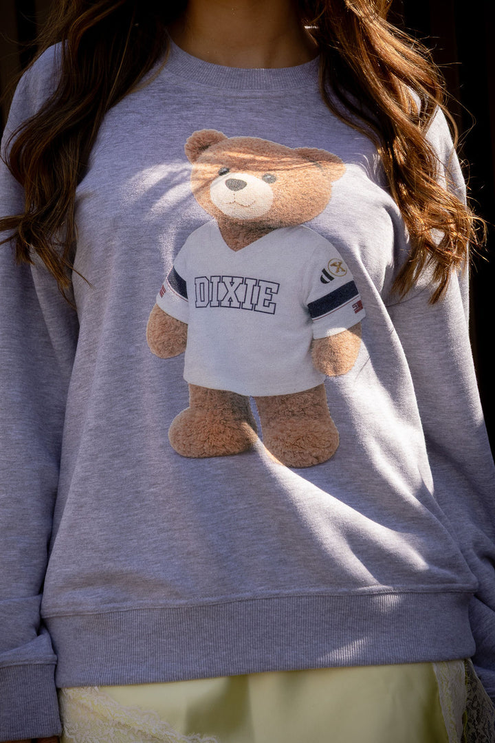 SWEAT CINZA COM URSO DIXIE