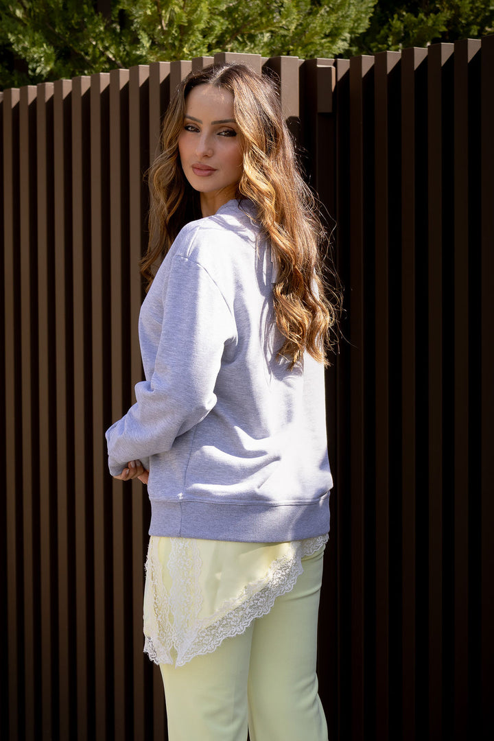 SWEAT CINZA COM URSO DIXIE