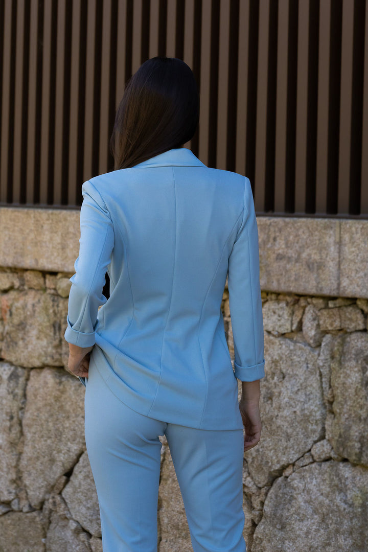 BLAZER AZUL CIANO COM BOTÕES FORRADOS IMPERIAL
