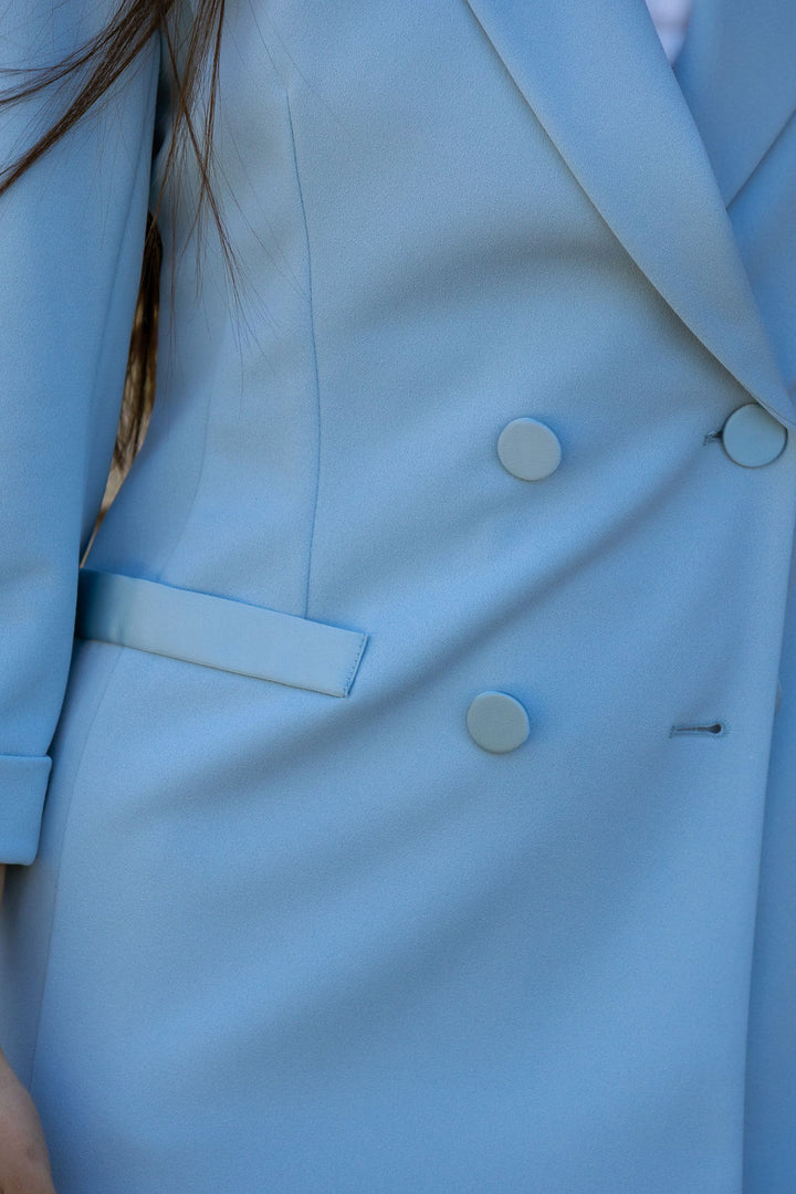 BLAZER AZUL CIANO COM BOTÕES FORRADOS IMPERIAL