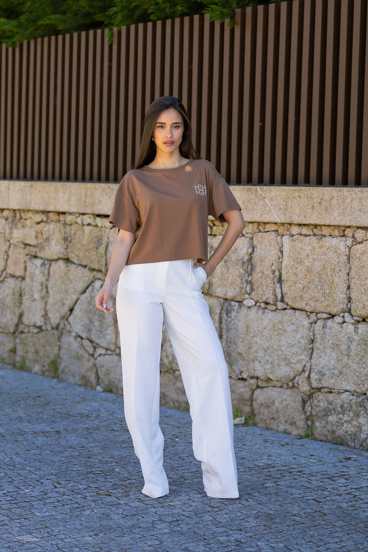 T-SHIRT CACAU COM LOGÓTIPO SAHOCO
