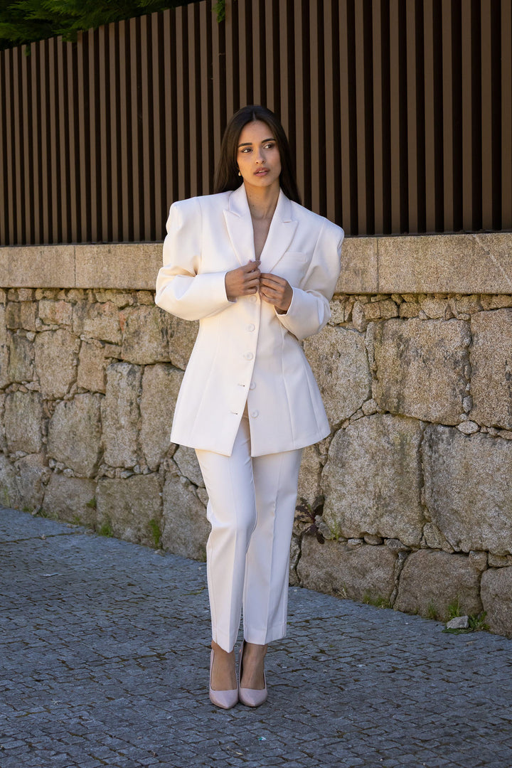 BLAZER CRU COM BOTÕES FORRADOS E CINTO COM FIVELA IMPERIAL