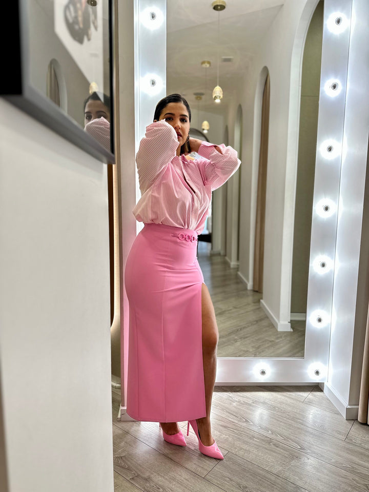 SAIA MIDI ROSA TAFFY COM ARGOLAS RINASCIMENTO
