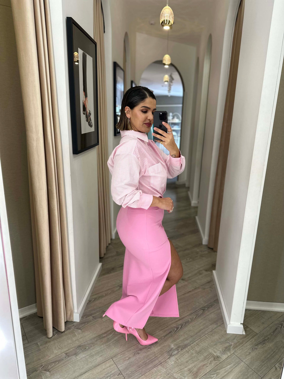 SAIA MIDI ROSA TAFFY COM ARGOLAS RINASCIMENTO
