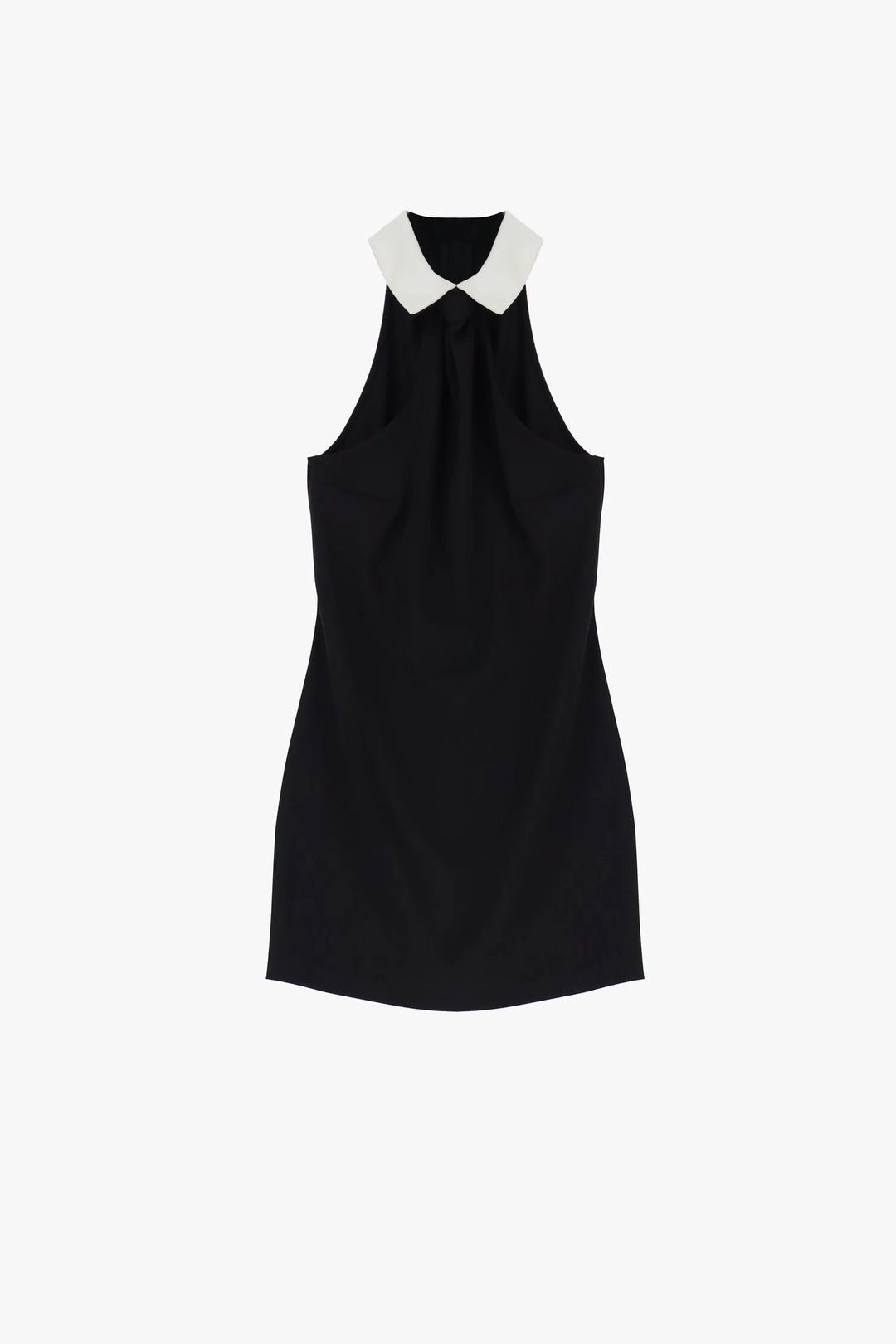 VESTIDO PRETO CURTO COM GOLA BRANCA IMPERIAL