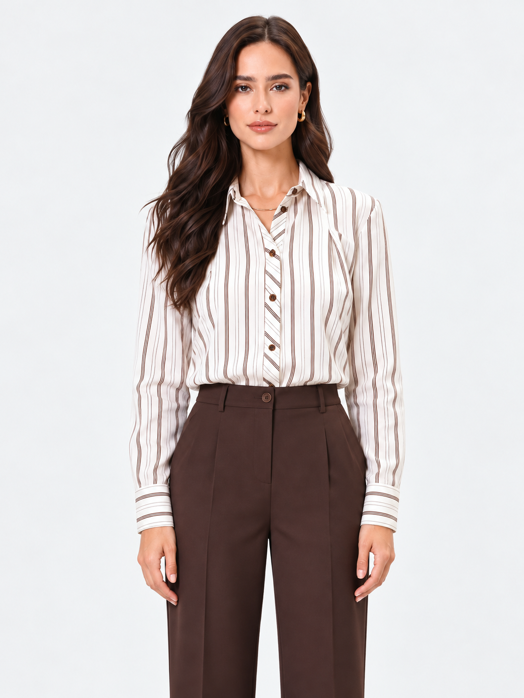 CAMISA ÀS RISCAS CASTANHAS RINASCIMENTO