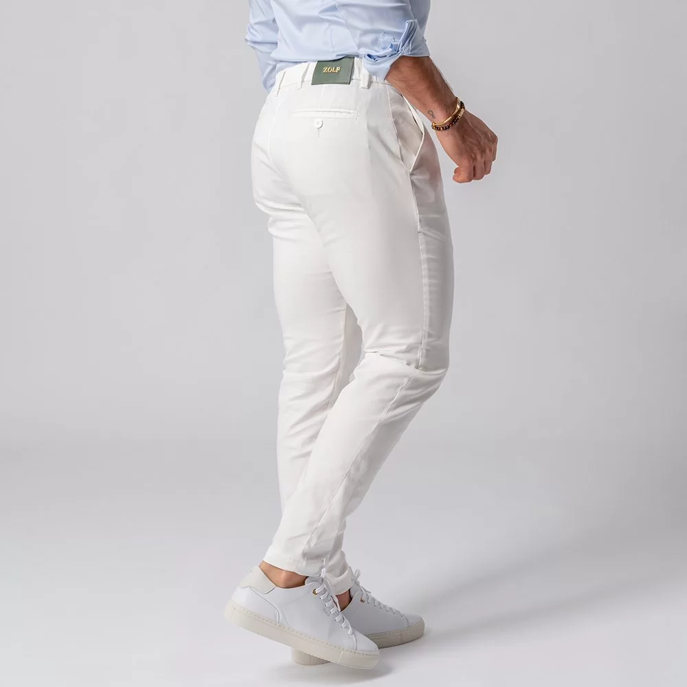 CALÇA CHINO SLIM FIT BRANCA ZOLF
