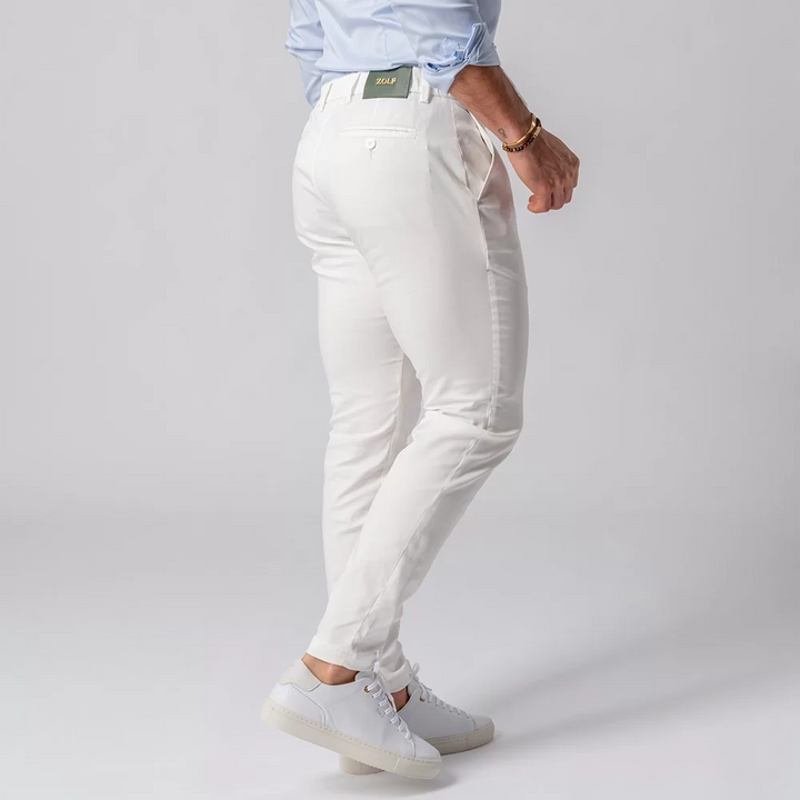 CALÇA CHINO SLIM FIT BRANCA ZOLF
