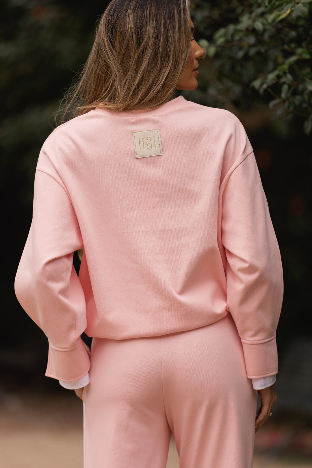CAMISOLA ROSA COM ENCAIXE NA MANGA SAHOCO