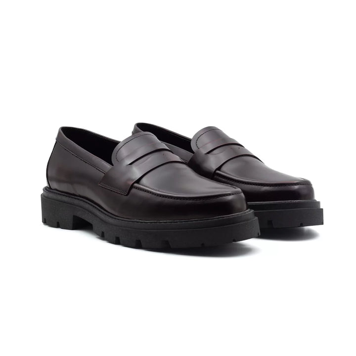 MOCASSINS SOLA COM RASTO EM PELE BORDEAUX ZOLF