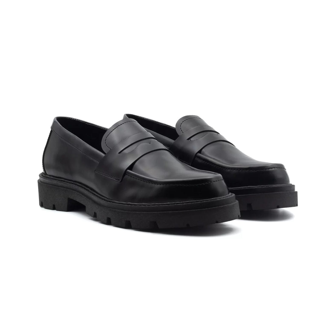 MOCASSINS SOLA COM RASTO EM PELE PRETO ZOLF
