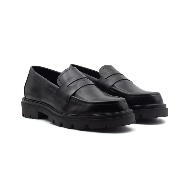 MOCASSINS SOLA COM RASTO EM PELE PRETO ZOLF