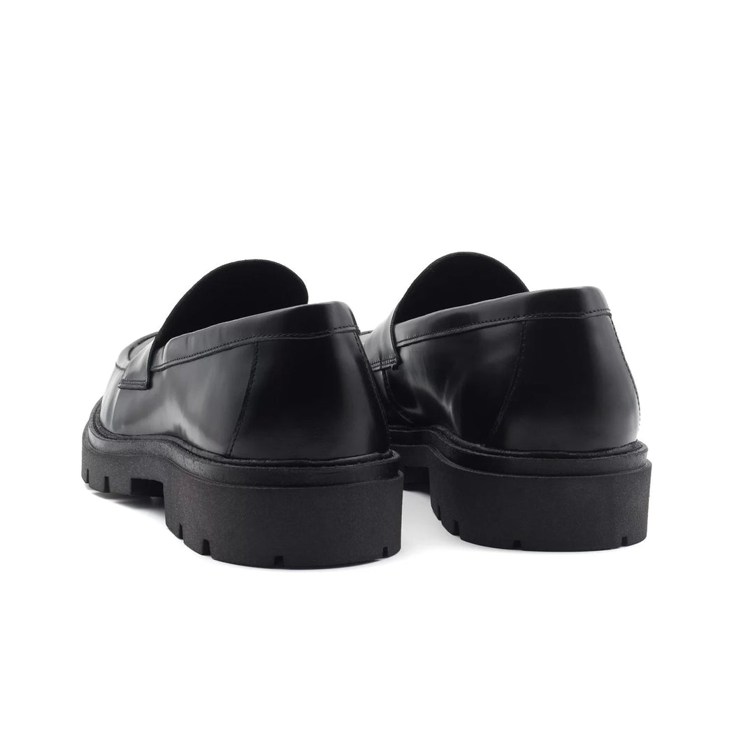 MOCASSINS SOLA COM RASTO EM PELE PRETO ZOLF
