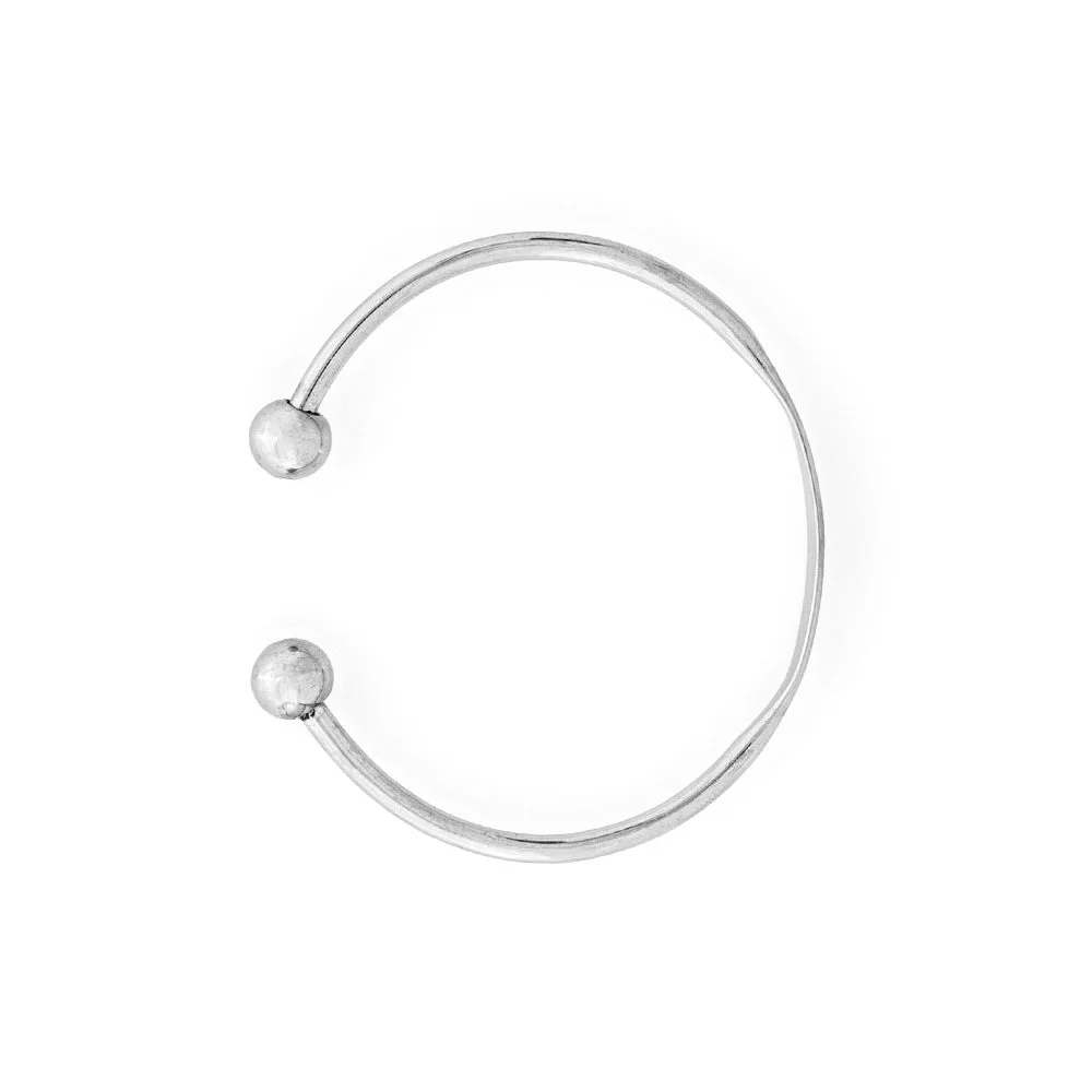 PULSEIRA ESCRAVA DETALHE ESFERA PRATEADA ZOLF