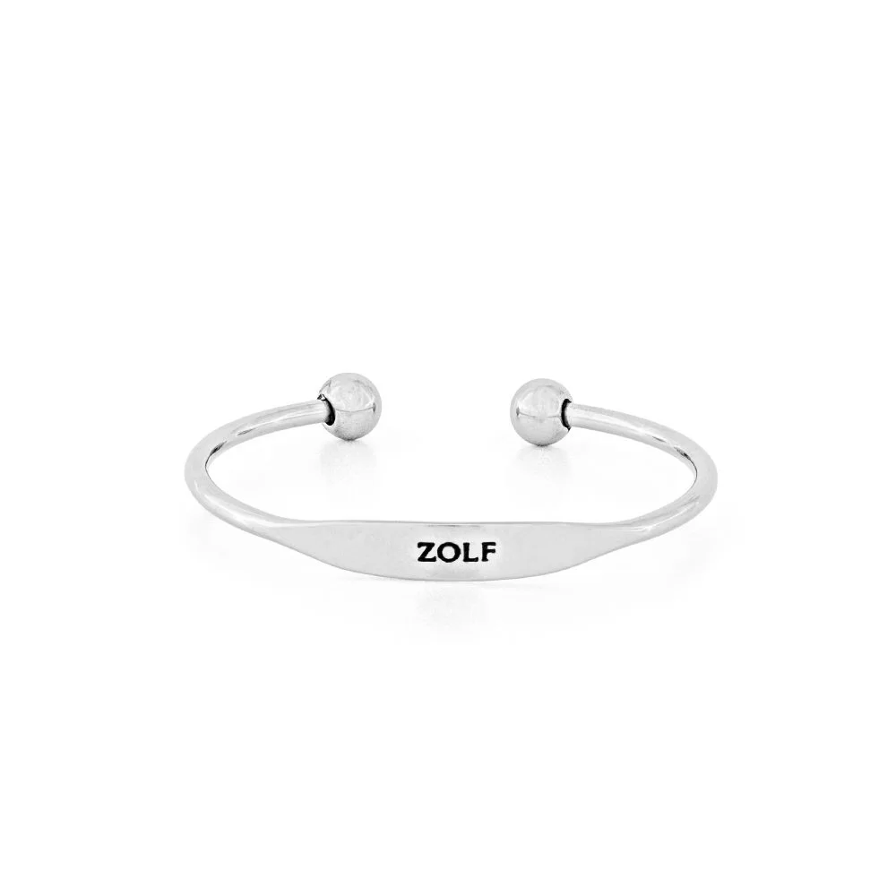 PULSEIRA ESCRAVA DETALHE ESFERA PRATEADA ZOLF