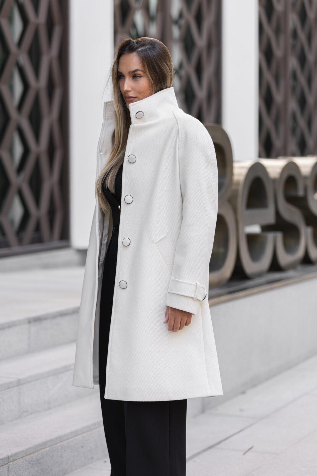 CASACO COMPRIDO OFF-WHITE MISS YOU