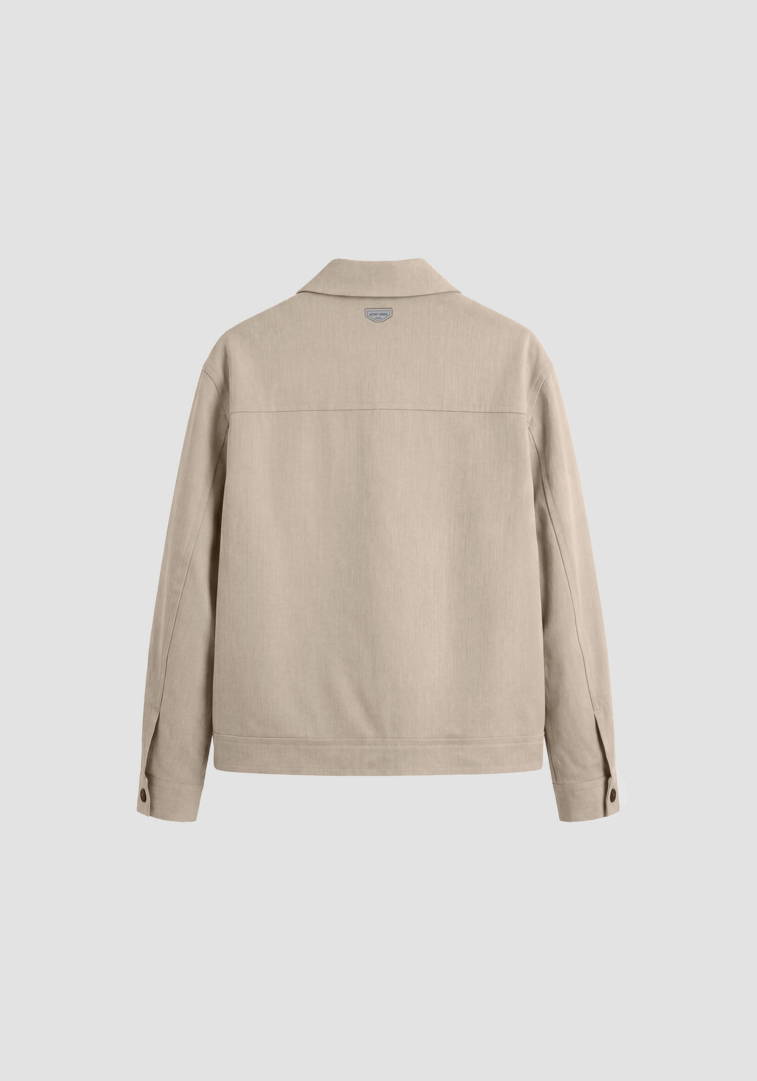 Casaco curto bege relaxed fit com placa metálica Antony Morato