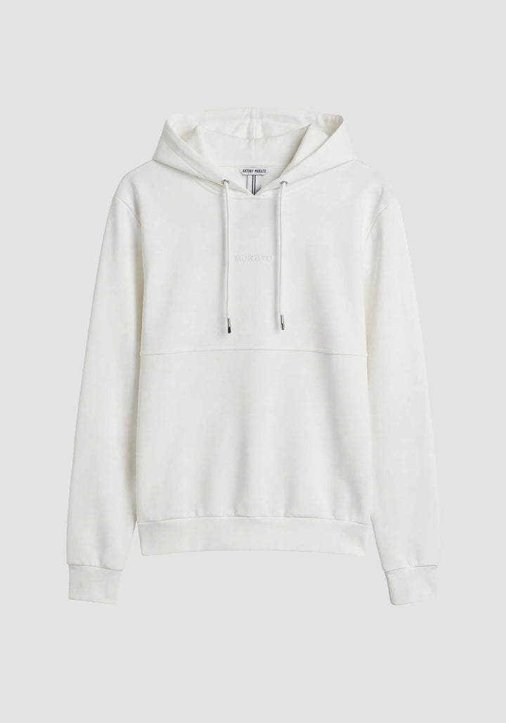 Sweatshirt branca com capuz e logótipo em relevo Antony Morato | Ponto Chic