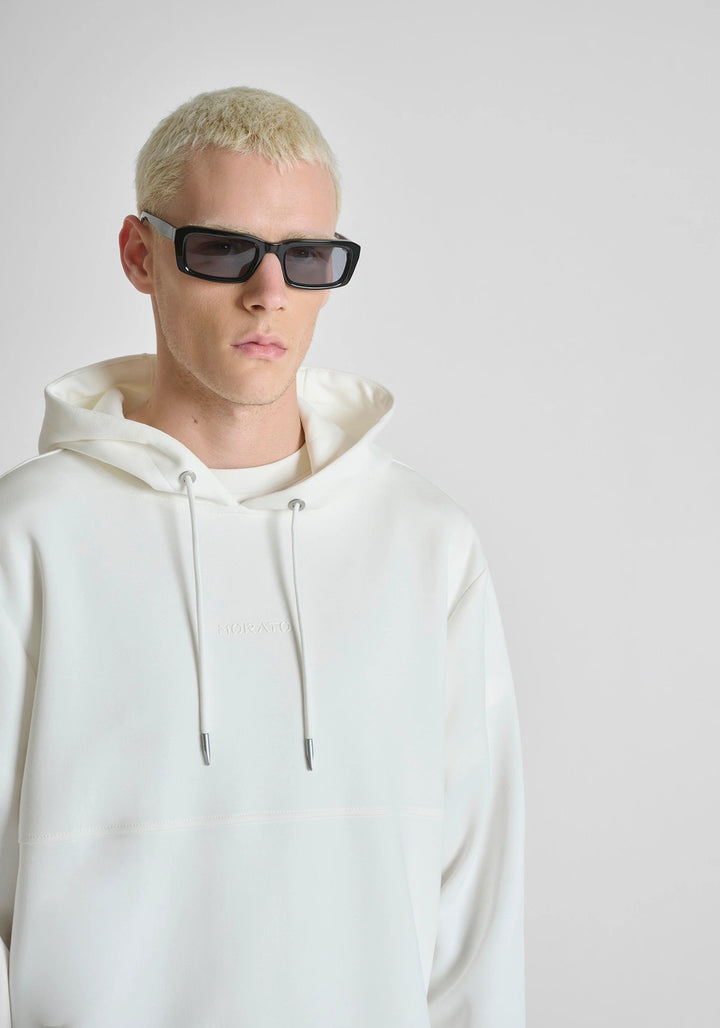 Sweatshirt branca com capuz e logótipo em relevo Antony Morato | Ponto Chic