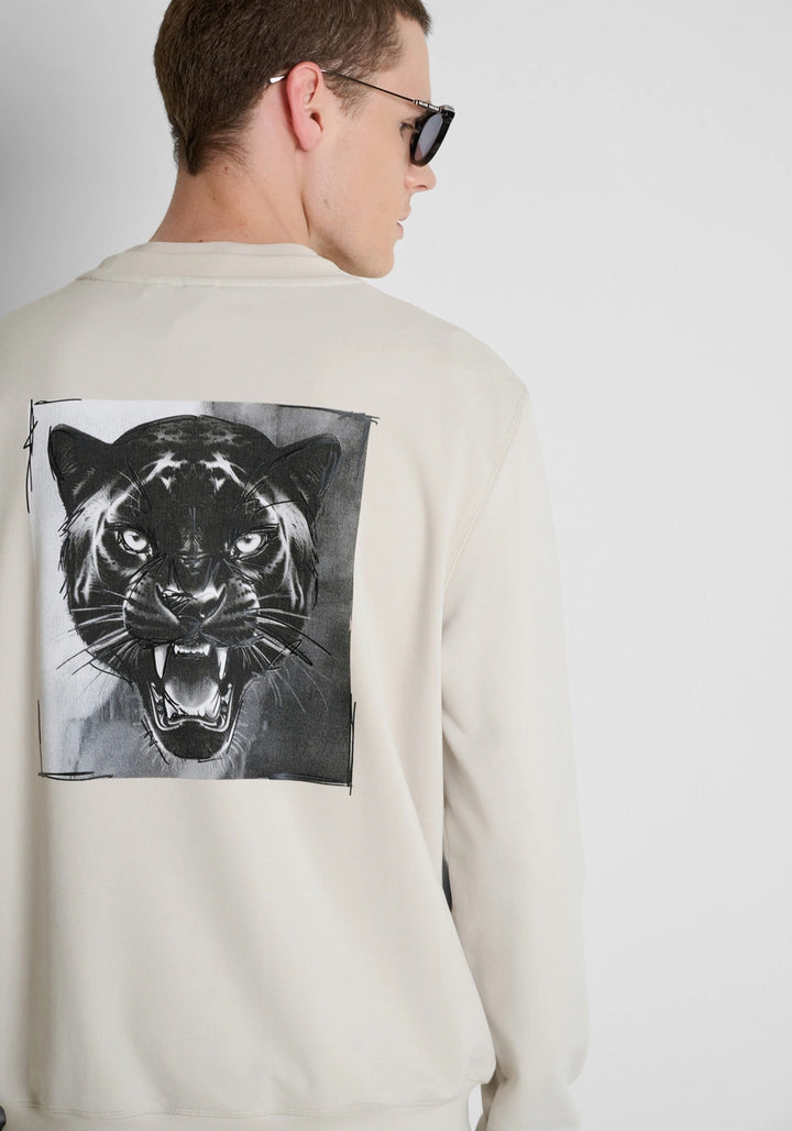 SWEATSHIRT BEGE COM ESTAMPADO NAS COSTAS ANTONY MORATO