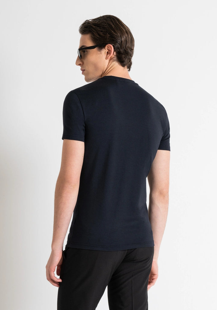 T-SHIRT SLIM FIT AZUL MARINHO ANTONY MORATO