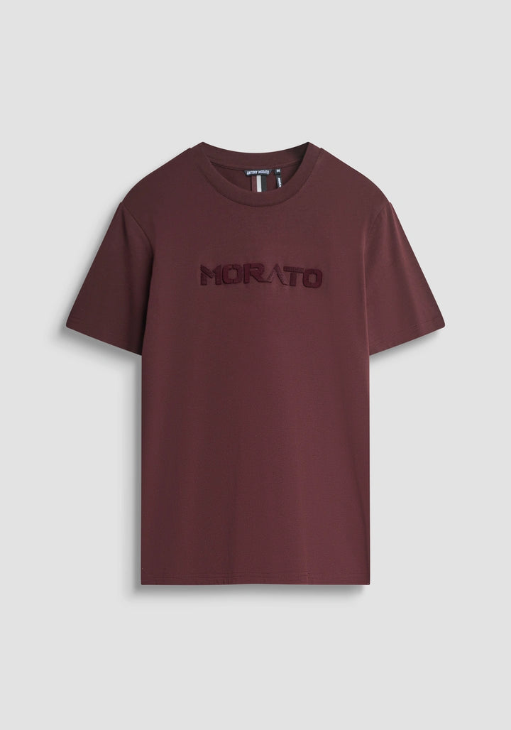 T-SHIRT REGULAR FIT BORDEAUX COM LOGÓTIPO ANTONY MORATO
