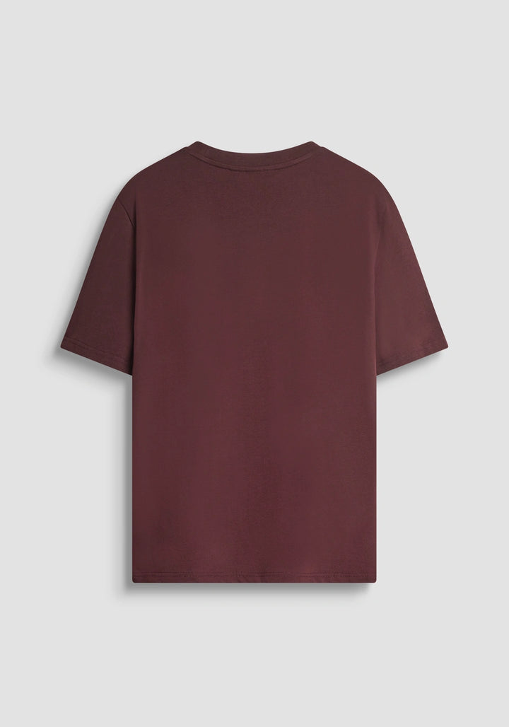 T-SHIRT REGULAR FIT BORDEAUX COM LOGÓTIPO ANTONY MORATO