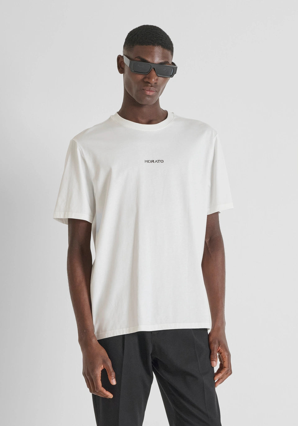 T-SHIRT RELAXED FIT BRANCA LOGO  ANTONY MORATO