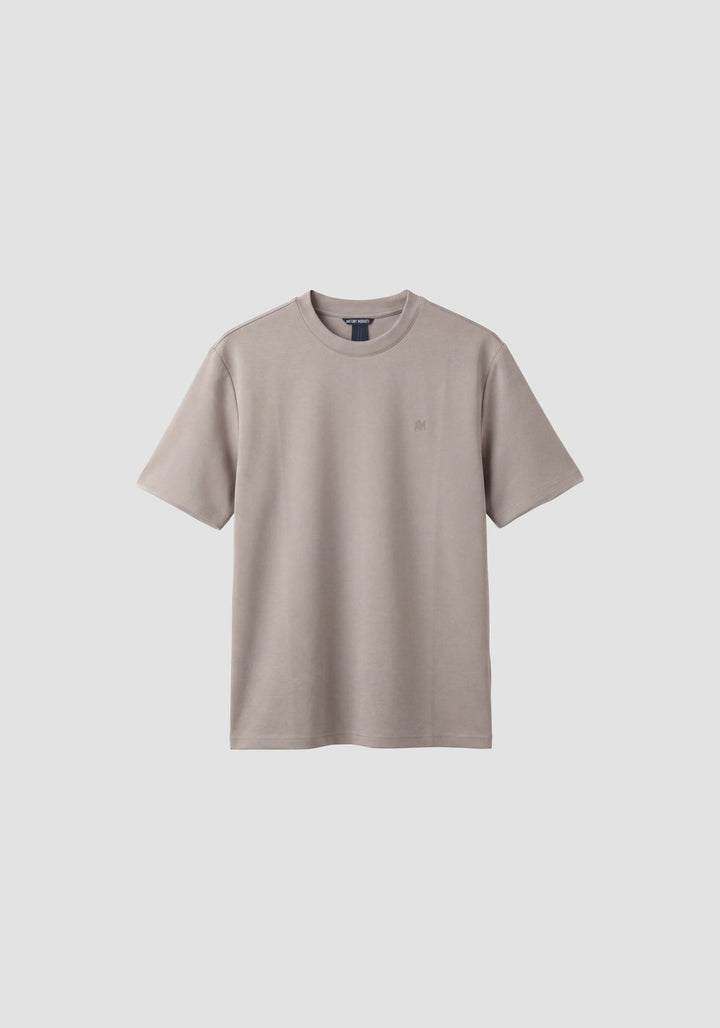 T-SHIRT BEGE RELAXED FIT COM LOGÓTIPO BORDADO ANTONY MORATO