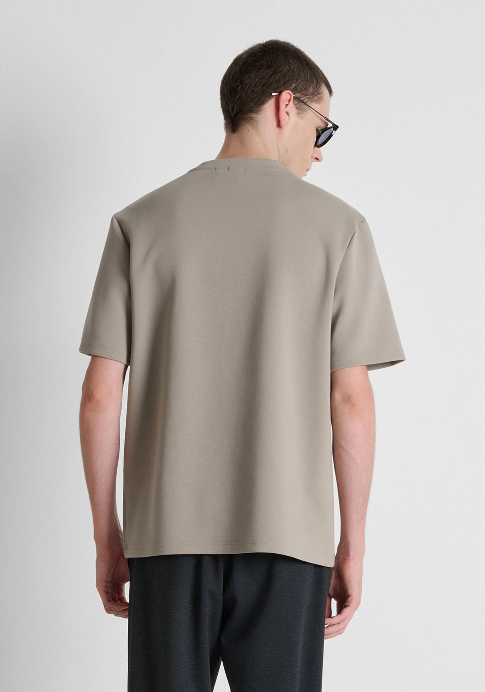 T-SHIRT BEGE RELAXED FIT COM LOGÓTIPO BORDADO ANTONY MORATO
