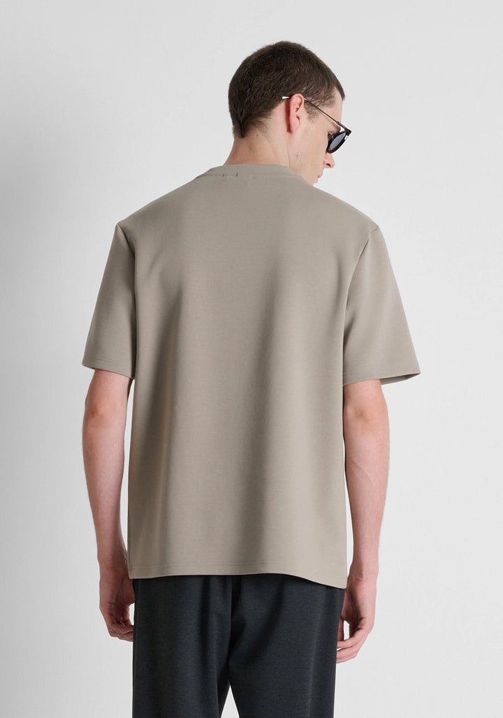 T-SHIRT BEGE RELAXED FIT COM LOGÓTIPO BORDADO ANTONY MORATO