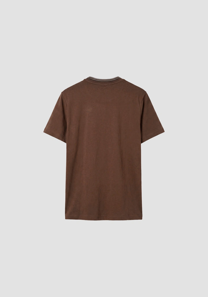 T-SHIRT CASTANHA COM GOLA EM CONTRASTE ANTONY MORATO