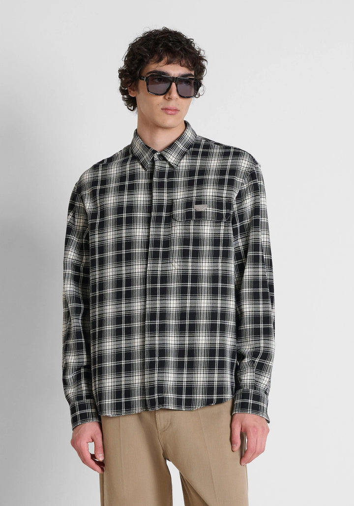 CAMISA XADREZ PRETO E BRANCO ANTONY MORATO