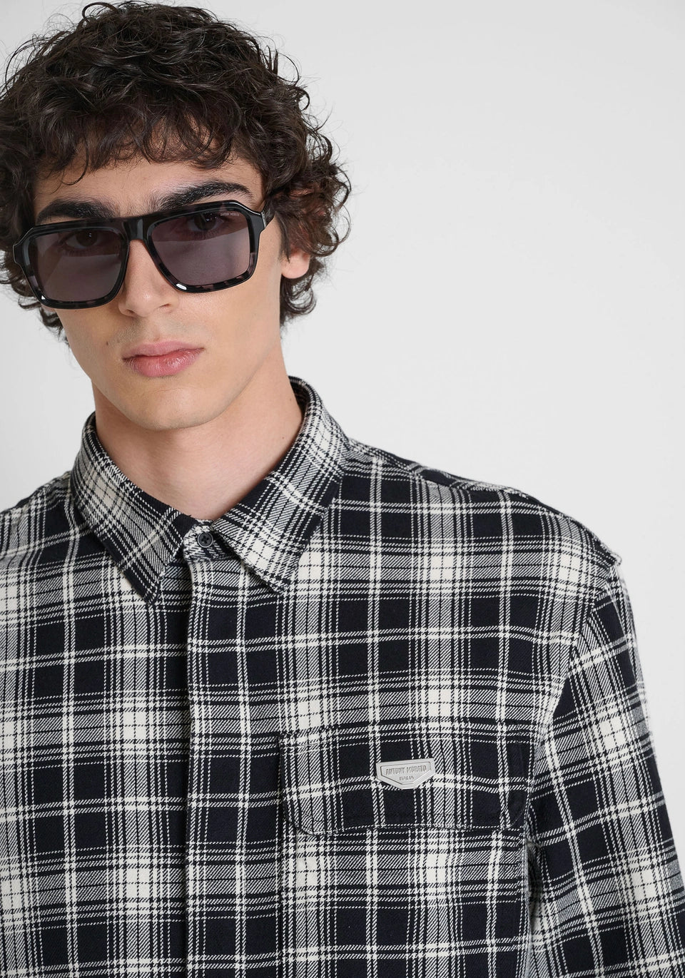 CAMISA XADREZ PRETO E BRANCO ANTONY MORATO