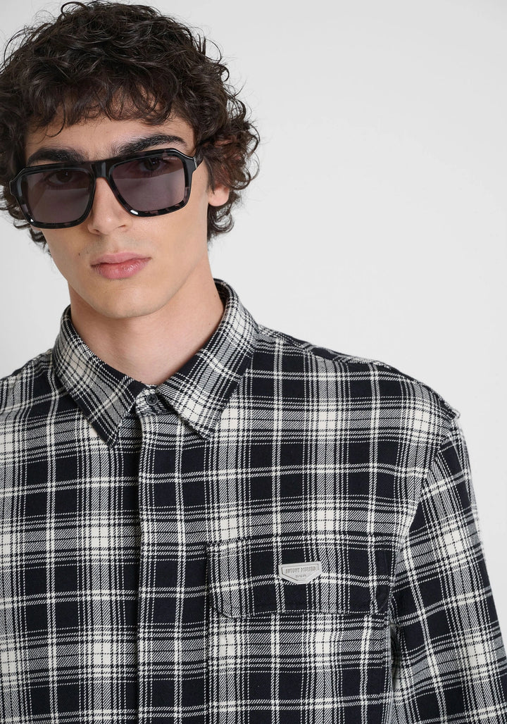 CAMISA XADREZ PRETO E BRANCO ANTONY MORATO