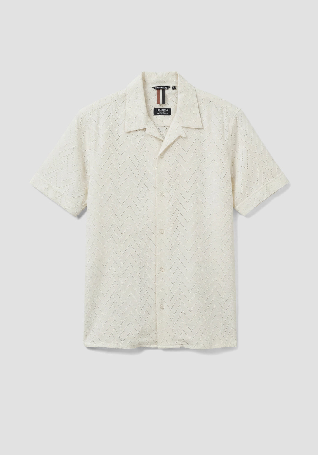 CAMISA BEGE COM PADRÃO PERFURADO ANTONY MORATO