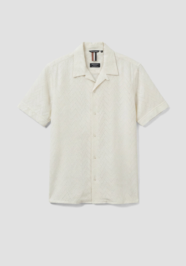 CAMISA BEGE COM PADRÃO PERFURADO ANTONY MORATO