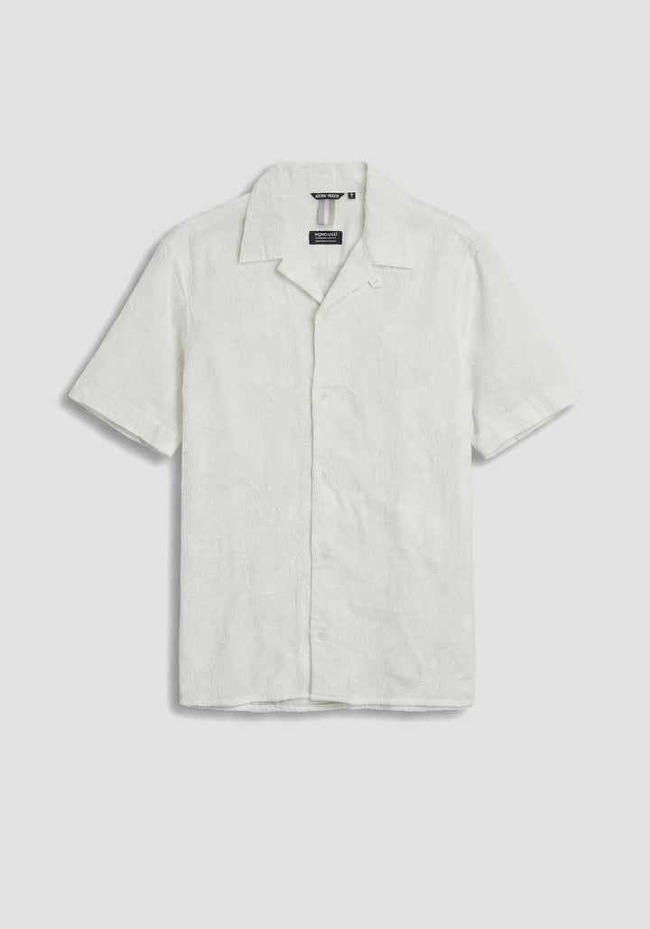 CAMISA BRANCA BORDADA MANGA CURTA ANTONY MORATO