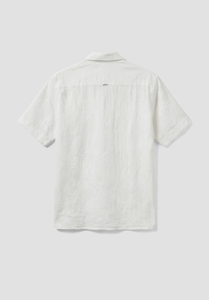 CAMISA BRANCA BORDADA MANGA CURTA ANTONY MORATO