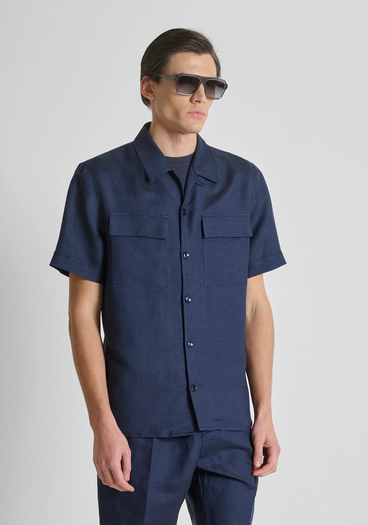 CAMISA AZUL EM LINHO ANTONY MORATO