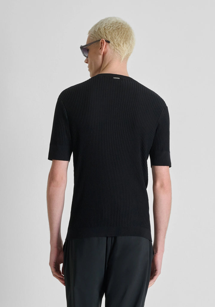 T-SHIRT PRETA CANELADA ANTONY MORATO