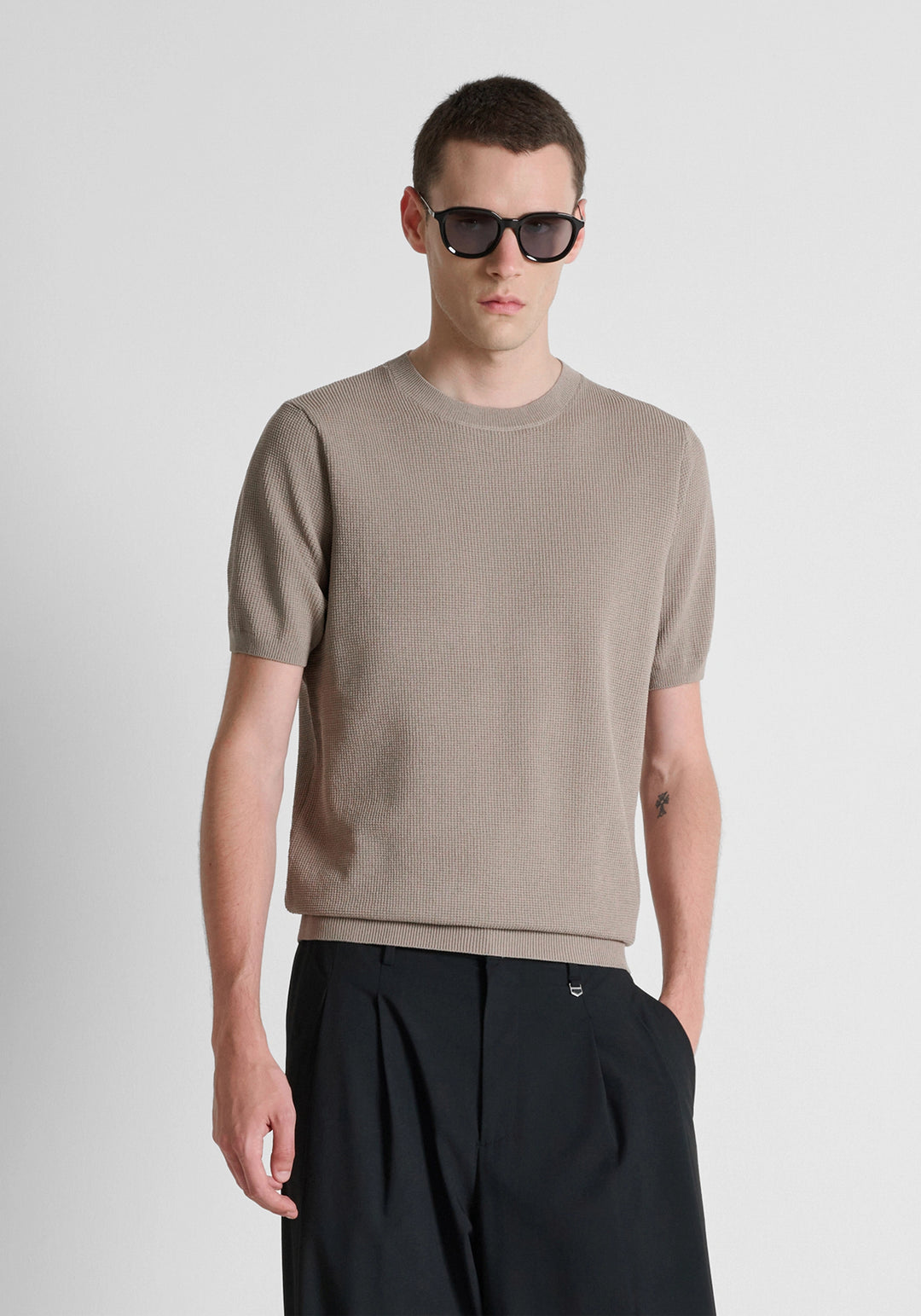 T-SHIRT DE MALHA BEGE ANTONY MORATO