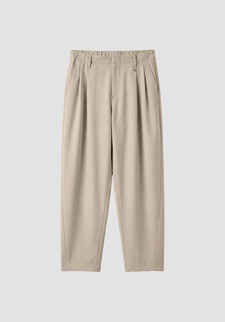 Calça bege baggy fit com pinças Antony Morato - frente