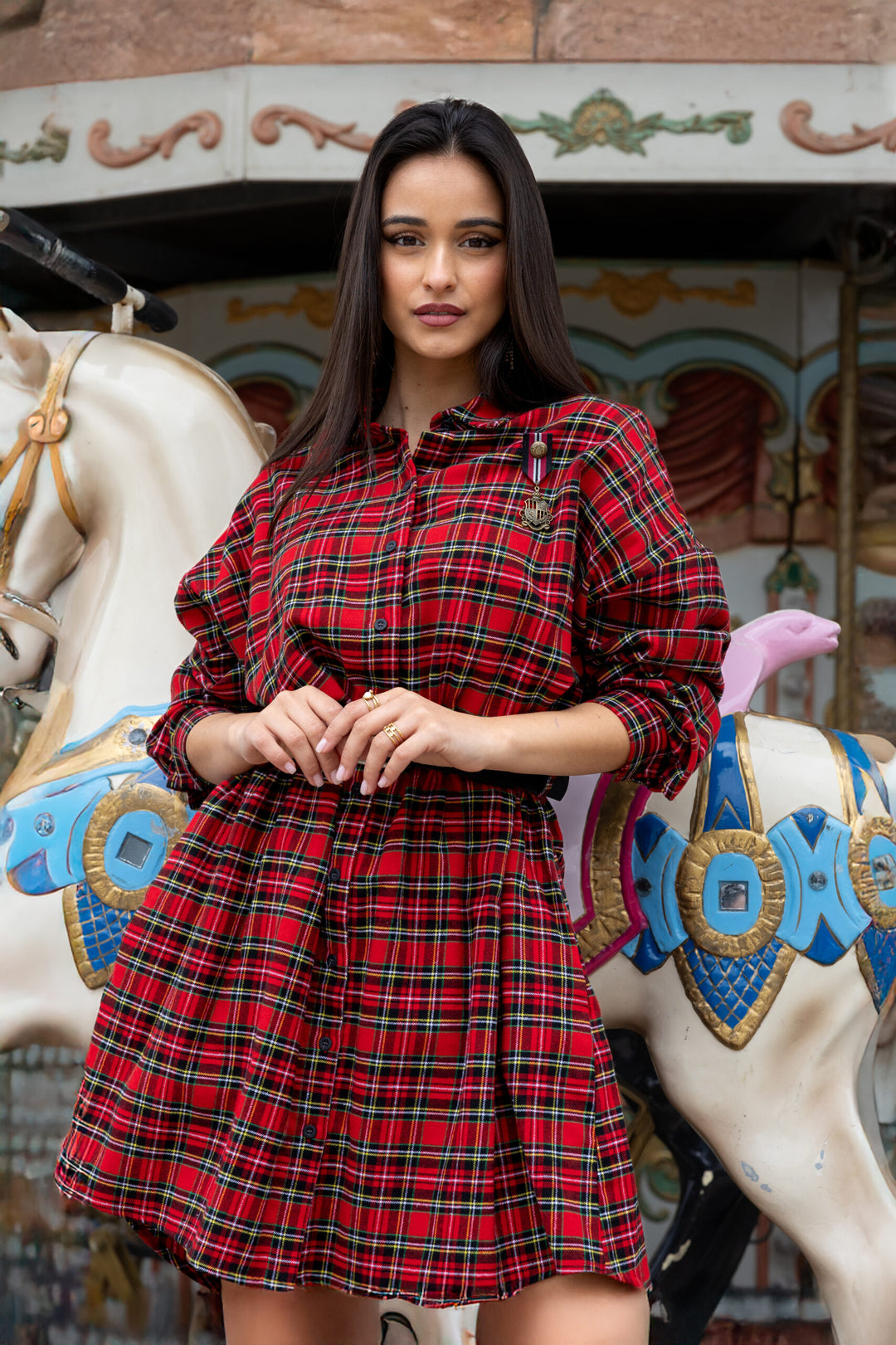 VESTIDO CAMISEIRO XADREZ DIXIE