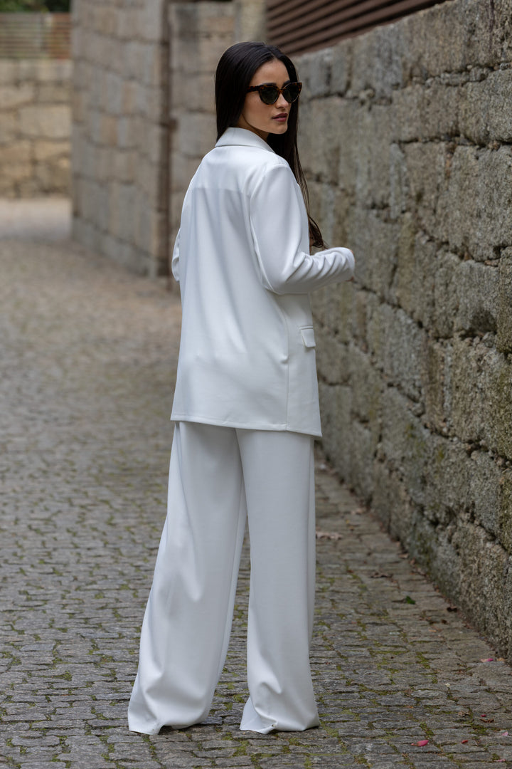 BLAZER BRANCO APLICAÇÃO FLOR RINASCIMENTO