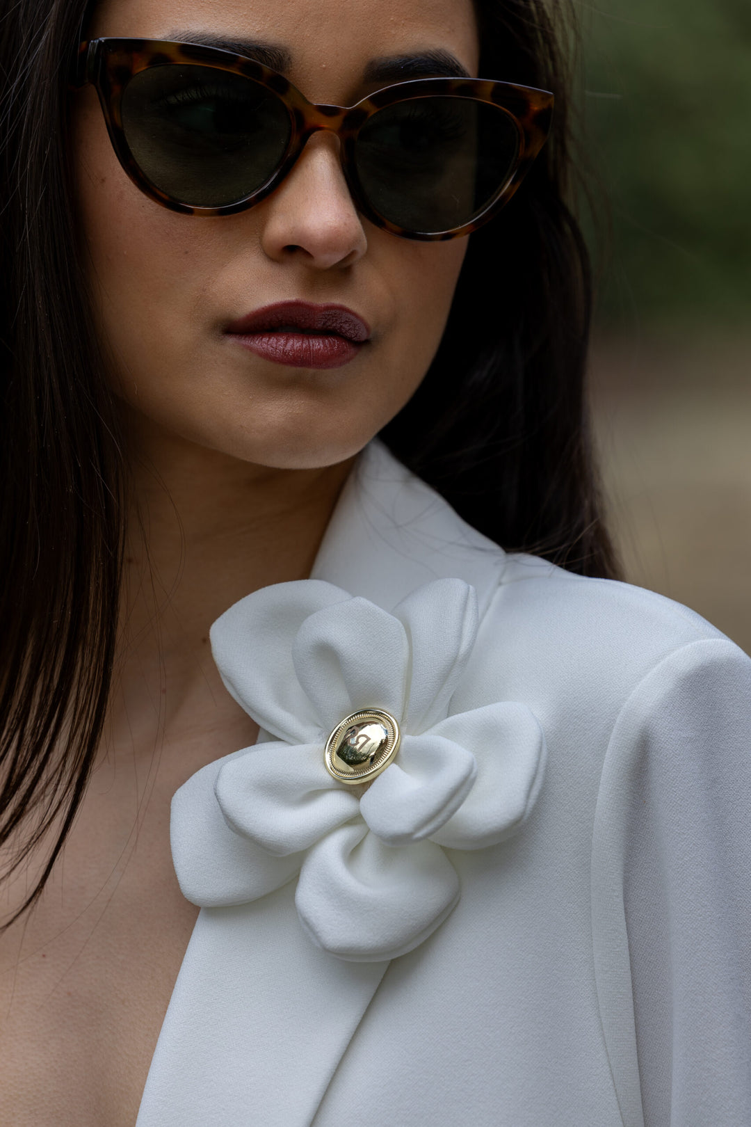 BLAZER BRANCO APLICAÇÃO FLOR RINASCIMENTO