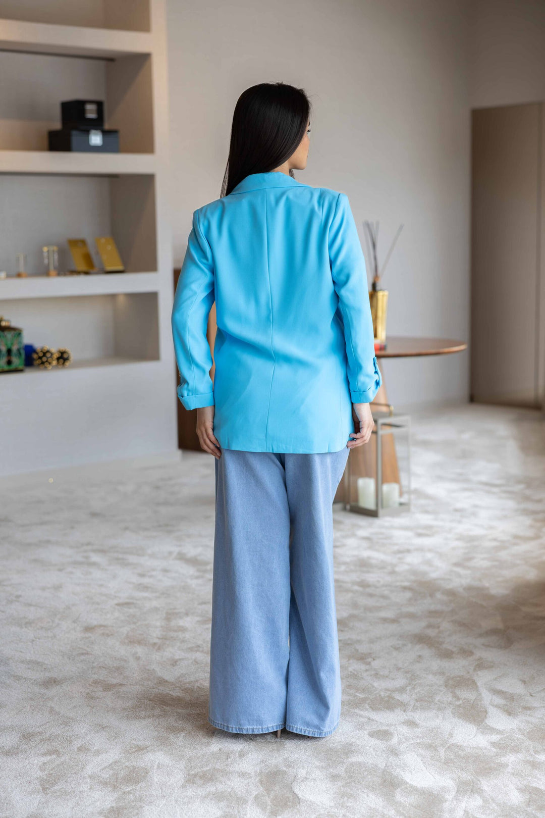BLAZER AZUL BOTÃO DOURADO PONTO CHIC